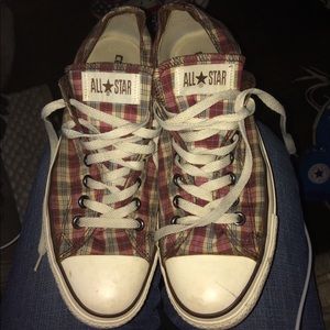 Converse All Star Plaid Low Tops